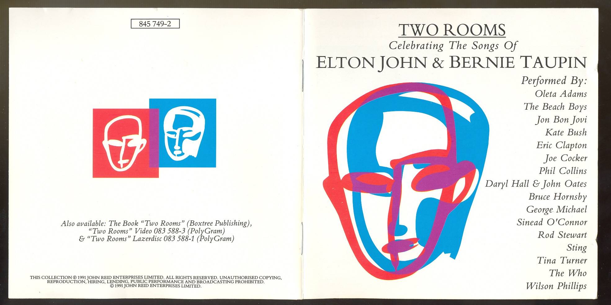 Elton John Two Rooms Celebrating the Songs of Elton John and Bernie Taupin : Front